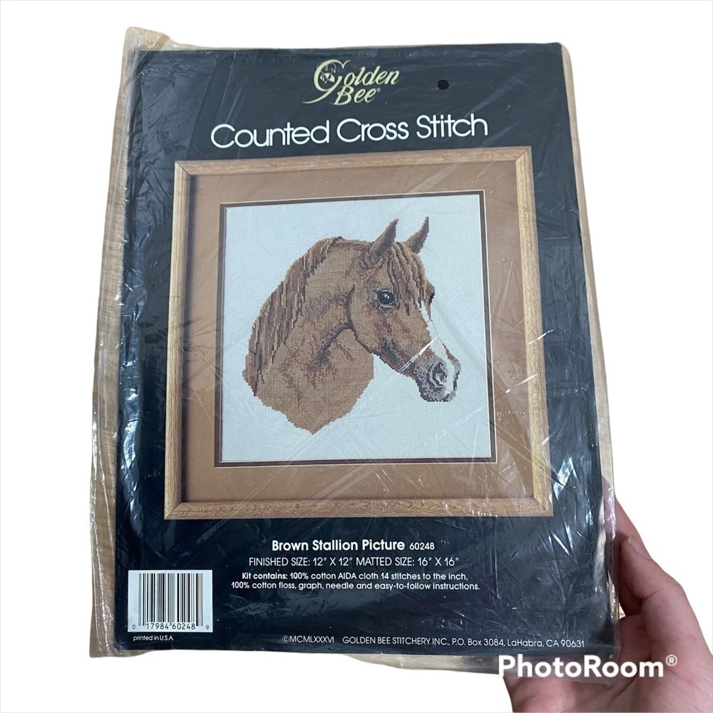 Golden Bee Cross Stitch Pattern Brown Stallion Picture Craft